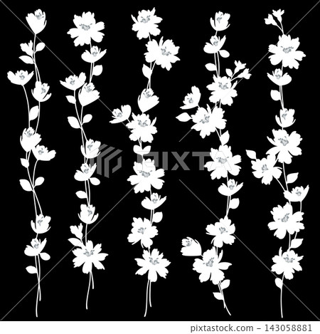 Abstract cute and simple flower material collection, Abstract cute and simple flower material collection, 143058881