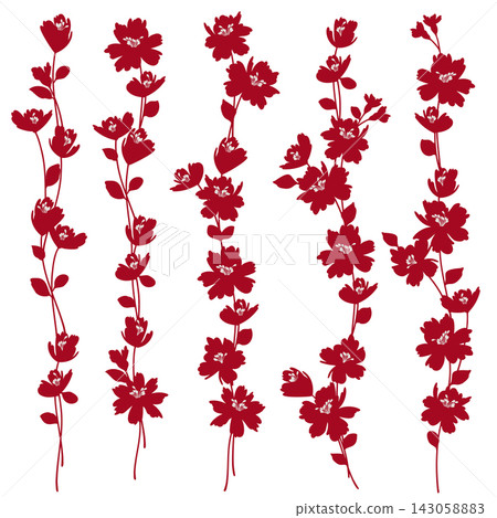 Abstract cute and simple flower material collection, Abstract cute and simple flower material collection, 143058883