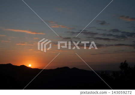 The beautiful magic hour at Toyoshima Island in Kure City, Hiroshima Prefecture, Japan 143059272