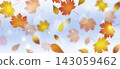 bright and golden season of autumn leaves 143059462