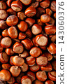Close up view of hazelnuts on a table 143060376