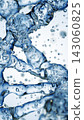 Splashes of water shaped of a DNA molecule. 3d render 143060825