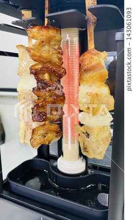 Yakitori roaster in a spaceship cabin, space food concept Yakitori roaster in a spaceship cabin, space food concept 143061093