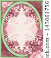 Bordeaux and green floral frame background 143061756