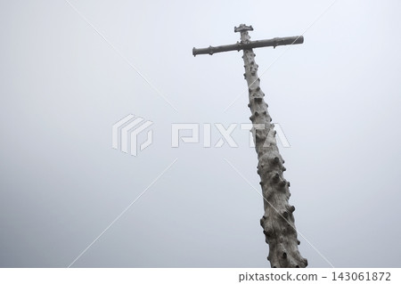Summit cross Hinteres Hornle mountain in Bavaria, Germany Summit cross Hinteres Hornle mountain in Bavaria, Germany 143061872