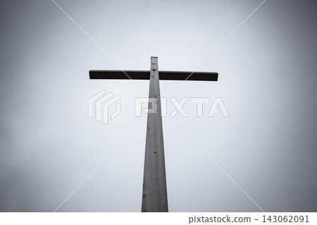 Summit cross Mittleres Hornle mountain in Bavaria, Germany Summit cross Mittleres Hornle mountain in Bavaria, Germany 143062091