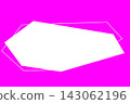 Pink message card frame with white text space. 143062196