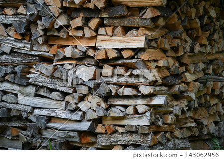 Nagano Prefecture, Ina City, Firewood stacking 143062956