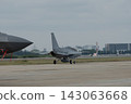 Supersonic fighter jets move across the airport 143063668