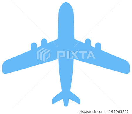 飛機輪廓,淺藍色 飛機輪廓,淺藍色 143063702