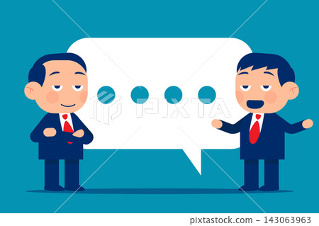 Business team is negotiating. Business discussion vector illustration 143063963