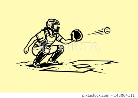 Female Baseball Batter Action Pose Vector Design Template Female Baseball Batter Action Pose Vector Design Template 143064111