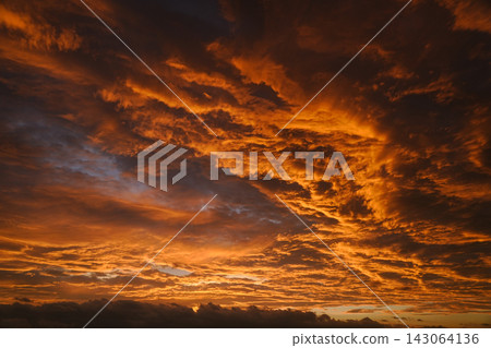 長野縣大鹿村夕下全景公園的日落 長野縣大鹿村夕下全景公園的日落 143064136