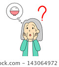 一幅老婦人忘記自己已經吃過飯的插圖。 143064972