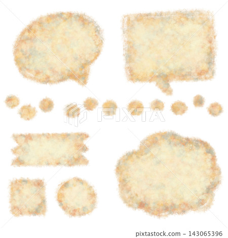 A set of hand-drawn, soft-looking labels and speech bubble materials. A set of hand-drawn, soft-looking labels and speech bubble materials. 143065396