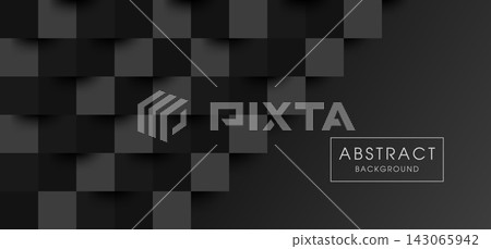 Dark abstract geometric background with overlapping diagonal squares layered shading and central text outline for modern design and presentation templates Dark abstract geometric background with overlapping diagonal squares layered shading and central text outline for modern design and presentation templates 143065942