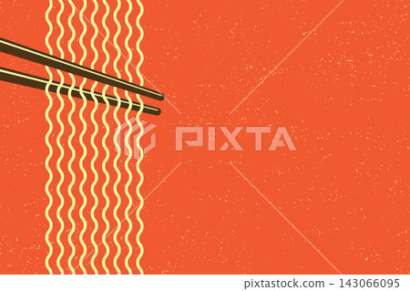 ramen noodles banner background with chopsticks and empty space vector design. ramen noodles banner background with chopsticks and empty space vector design. 143066095