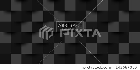 Dark geometric abstract background with grid of shaded squares subtle depth and central text outline for modern design and presentation templates Dark geometric abstract background with grid of shaded squares subtle depth and central text outline for modern design and presentation templates 143067019