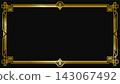 Retro Art Deco style frame 05, 16:9 aspect ratio (gold) 143067492