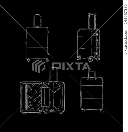 Travel luggage set black Travel luggage set black 143067586