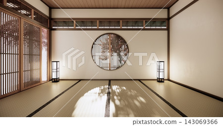 Autumn concept on Japanese room with white wall with maple wood wall design Evokes a sense of warmth, fall background. 3d rendering Autumn concept on Japanese room with white wall with maple wood wall design Evokes a sense of warmth, fall background. 3d rendering 143069366