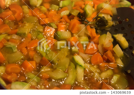 Cooking vegetable dishes zucchini with herbs Cooking vegetable dishes zucchini with herbs 143069639