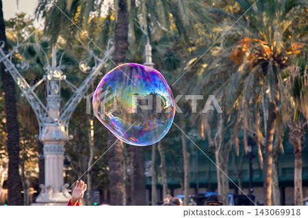 Soap bubbles of different shapes and sizes Soap bubbles of different shapes and sizes 143069918