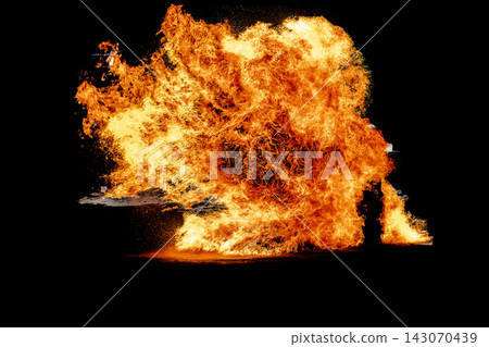 Abstract fire flames isolated on a black background. Abstract fire flames isolated on a black background. 143070439