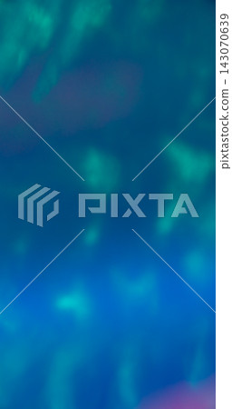 Blur light flash. Crystal lens flare. Multicolor blue vibrant visual kaleidoscope on abstract art visual background with bokeh effect. 143070639