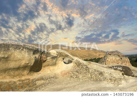 Mountain landscape in Uplistsikhe. Travel in Georgia Mountain landscape in Uplistsikhe. Travel in Georgia 143073196