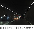 Gotthard Tunnel traffic at night, Switzerland 143073667
