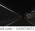 Night drive through Gotthard Tunnel 143073671