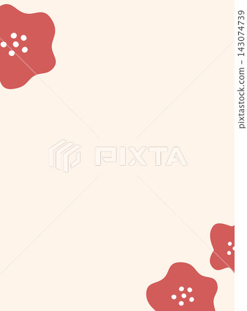 Vertical frame material of plum blossoms Vertical frame material of plum blossoms 143074739