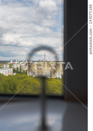 Cityscape of Minsk, Belarus, Viewed Through a Window Frame Cityscape of Minsk, Belarus, Viewed Through a Window Frame 143075166