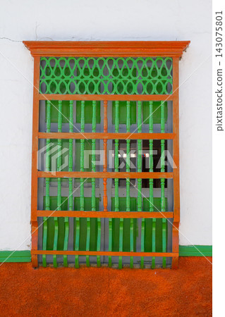 Colonial windows in Antioquia, Colombia Colonial windows in Antioquia, Colombia 143075801