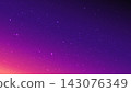 Abstract space background with glowing stars and particles. Purple and pink cosmic gradient. Starry atmosphere for poster, branding, technology or modern design. Vector illustration 143076349