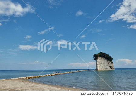 三付島：沙灘與踏腳石；軍艦島 143076789