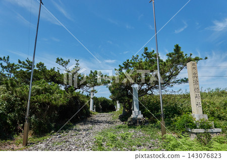 婕良島，奧津姬神社，神社名牌（《延喜記》中記載的神社） 143076823