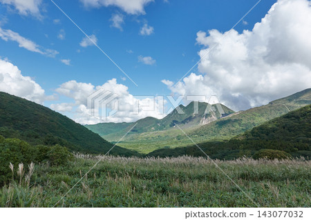 Kuju Mountain Range and Pampas Grass Fields, Kokonoe Town, Oita Prefecture Kuju Mountain Range and Pampas Grass Fields, Kokonoe Town, Oita Prefecture 143077032