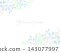Beautiful botanical frame illustration in cool colors 143077997