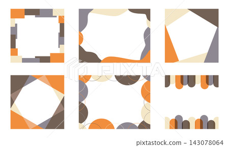 Modern and retro geometric frame design set Modern and retro geometric frame design set 143078064