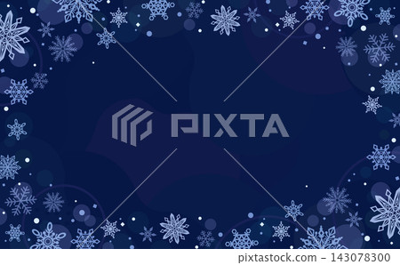 Pop navy blue frame with snowflake design 2_horizontal 143078300