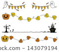 Halloween cute line set 143079194