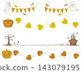 Halloween cute line set 143079195