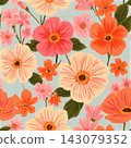 seamless digital print floral allover geometric design 143079352