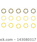 Simple repeating arrow illustration set: 2-part, 3-part, 4-part, 5-part, 6-part 143080317