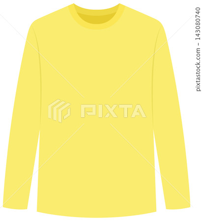 Blank Yellow Long Sleeve T-Shirt Vector Illustration Mockup Template Blank Yellow Long Sleeve T-Shirt Vector Illustration Mockup Template 143080740