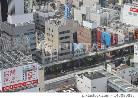 April 30 2026 Koriyama city center buildings with urban architecture and skyline April 30 2026 Koriyama city center buildings with urban architecture and skyline 143080883