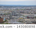 April 30 2026 Koriyama panoramic cityscape with residential districts and mountain backdrop 143080898