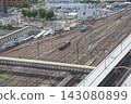 April 30 2026 Railway yard with multiple tracks and trains at station 143080899